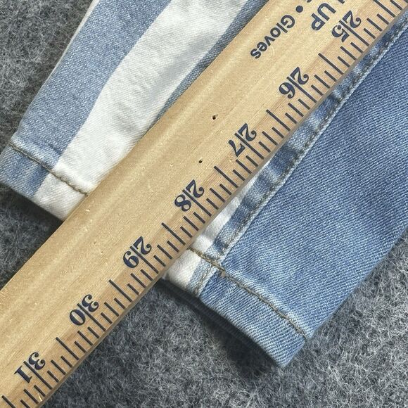 Guess x ASAP Rocky Womens Jeans 26 Blue Striped Hip Hop Faded Vintage Rocker - Picture 12 of 12